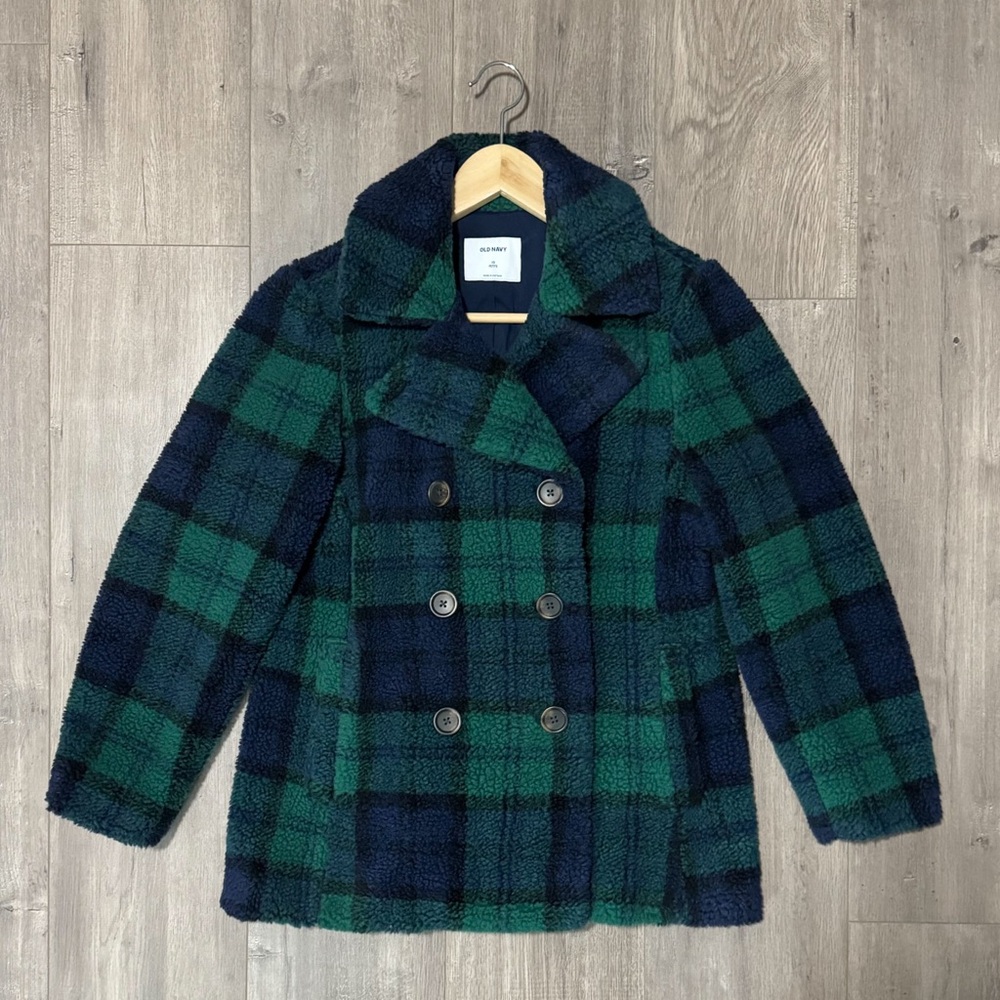Old Navy Plaid Sherpa Coat XSP